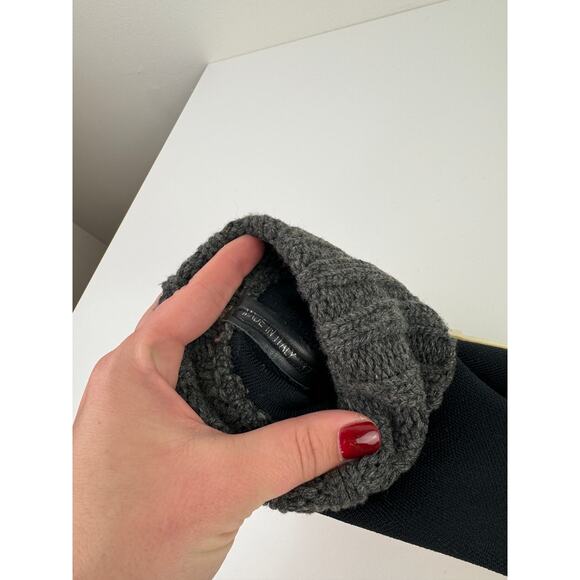 MIU MIU PRADA BLACK / GRAY KNIT 5T285C LETTERING LOGO SOCK HI TOP SNEAKERS 37 - Picture 11 of 12